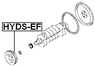 HYDS-EF - CRANKSHAFT PULLEY 2000 CC