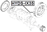 HYDS-IX35 - CRANKSHAFT PULLEY