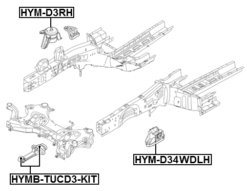 HYM-D34WDLH - LEFT ENGINE MOUNT (HYDRO)