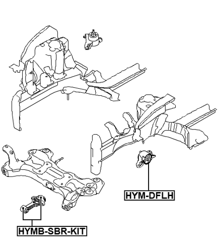 HYM-DFLH - LEFT ENGINE MOUNT