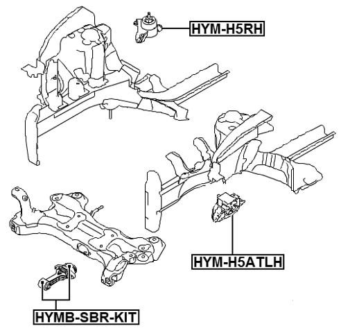 HYM-H5ATLH - LEFT ENGINE MOUNT
