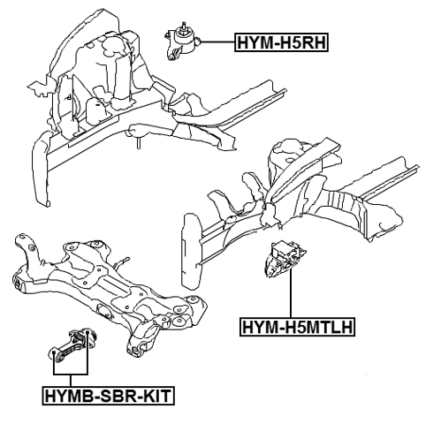 HYM-H5MTLH - LEFT ENGINE MOUNT