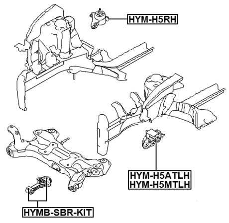 HYM-H5RH - RIGHT ENGINE MOUNT (HYDRO)