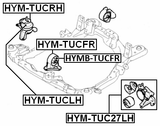 HYM-TUC27LH - LEFT ENGINE MOUNT