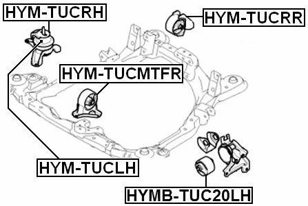 HYMB-TUC20LH - LEFT ENGINE MOUNT BUSHING