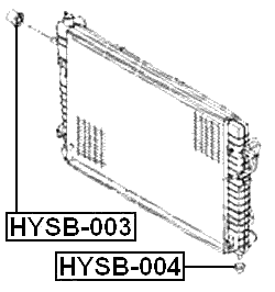 HYSB-003 - MOUNT RUBBER RADIATOR