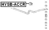 HYSB-ACCR - REAR STABILIZER BAR BUSH D14.5
