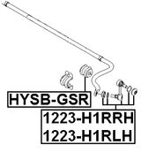 HYSB-GSR - REAR STABILIZER BAR BUSH D18.8