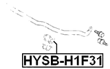 HYSB-H1F31 - FRONT STABILIZER BAR BUSH D31