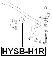HYSB-H1R - REAR STABILIZER BAR BUSH D19.2