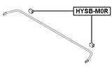 HYSB-M0R - REAR STABILIZER BAR BUSH 12.3