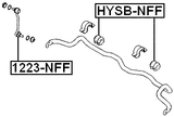 HYSB-NFF - FRONT STABILIZER BAR BUSH D26.8