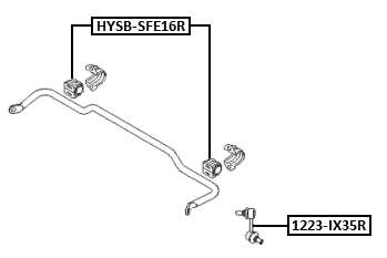 HYSB-SFE16R - REAR STABILIZER BAR BUSH