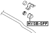 HYSB-SFF - FRONT STABILIZER BAR BUSH D22.8