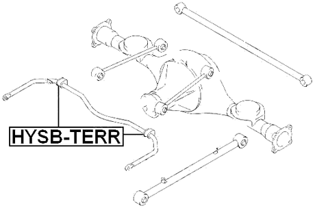 HYSB-TERR - REAR STABILIZER BAR BUSH D25