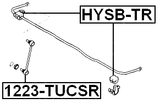 HYSB-TR - REAR STABILIZER BAR BUSH D12.8