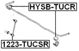 HYSB-TUCR - REAR STABILIZER BAR BUSH D14.8