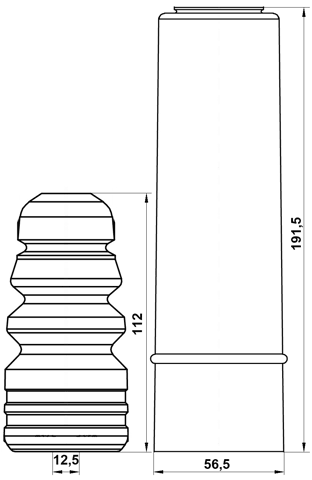HYSHB-MCR-KIT - BOOT WITH JOUNCE BUMPER REAR SHOCK ABSORBER KIT