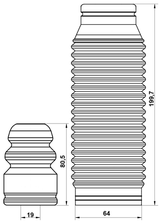 HYSHB-SBF-KIT - BOOT WITH JOUNCE BUMPER FRONT SHOCK ABSORBER KIT