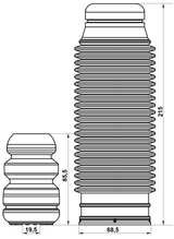 HYSHB-SFEIIF-KIT - BOOT WITH JOUNCE BUMPER FRONT SHOCK ABSORBER KIT