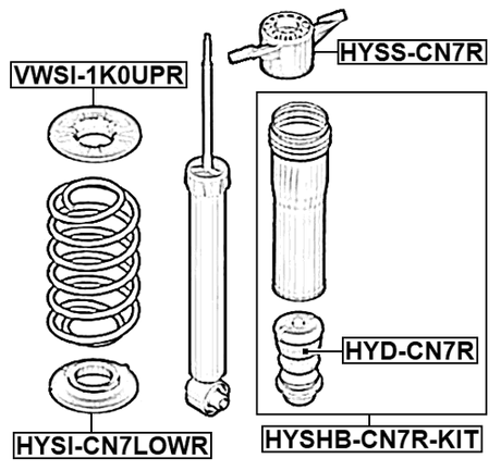 HYSI-CN7LOWR - REAR SPRING LOWER SEAT