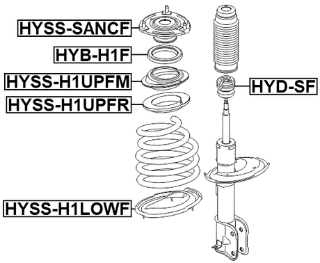 HYSI-H1UPFR - FRONT SPRING UPPER SEAT