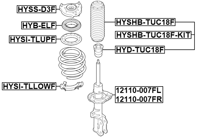 HYSI-TLUPF - FRONT SPRING UPPER SEAT