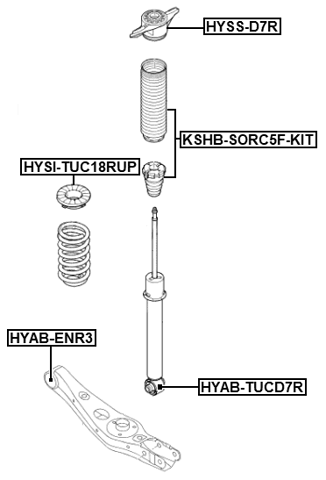 HYSS-D7R - REAR SHOCK ABSORBER MOUNTING