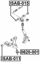 ISAB-015 - BUSHING, FRONT UPPER CONTROL ARM
