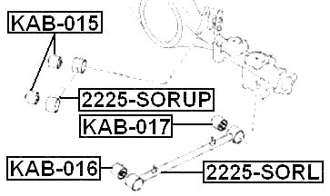 KAB-016 - BUSHING, REAR TRAILING ARM