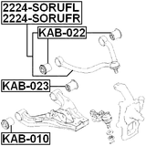 KAB-023 - BUSHING, FRONT LOWER CONTROL ARM