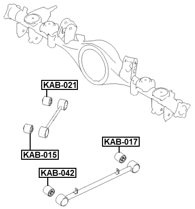 KAB-042 - BUSHING, REAR TRAILING ARM