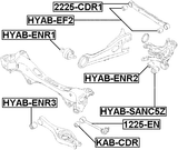 KAB-CDR - BUSHING, REAR TRANSVERSE ARM