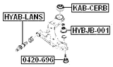 KAB-CERB - REAR BUSHING, FRONT CONTROL ARM