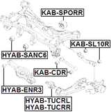 KAB-SL10R - BUSHING, REAR TRANSVERSE ARM