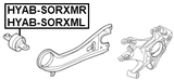 KAB-SORXMR - BUSHING RIGHT, REAR TRAILING ARM