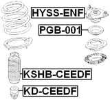 KD-CEEDF - FRONT SHOCK ABSORBER JOUNCE BUMPER