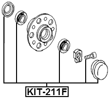 KIT-211F - FRONT WHEEL BEARING REPAIR KIT