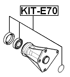 KIT-E70 - REPAIR KIT, BALL BEARING FRONT AXLE SHAFT 35X62X14
