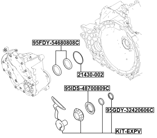 KIT-EXPV - OIL SEAL TRANSAXLE CASE REPAIR KIT 30.5X42.2X6X6.3