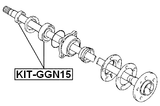 KIT-GGN15 - REPAIR KIT, BALL BEARING REAR AXLE SHAFT 40X90X23X28