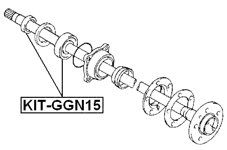 KIT-GGN15 - REPAIR KIT, BALL BEARING REAR AXLE SHAFT 40X90X23X28
