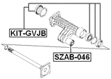 KIT-GVJB - REPAIR KIT, BALL BEARING REAR AXLE SHAFT 30X62X16