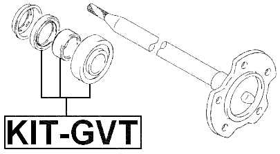 KIT-GVT - REPAIR KIT, BALL BEARING REAR AXLE SHAFT 40X80X23