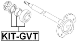 KIT-GVT - REPAIR KIT, BALL BEARING REAR AXLE SHAFT 40X80X23