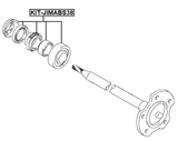 KIT-JIMABS38 - REPAIR KIT, BALL BEARING REAR AXLE SHAFT 35X72X22
