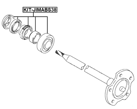 KIT-JIMABS38 - REPAIR KIT, BALL BEARING REAR AXLE SHAFT 35X72X22