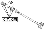 KIT-KEI - REPAIR KIT, BALL BEARING REAR AXLE SHAFT 30X62X16