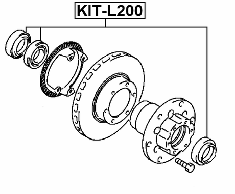 KIT-L200 - FRONT WHEEL BEARING REPAIR KIT 45.2X73.4X19.5