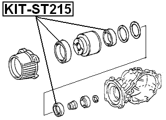 KIT-ST215 - TRANSMISSION COUPLING BEARING REPAIR KIT